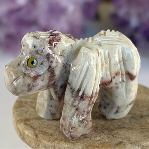 Miniature GORILLA Stone Carving Mini Figurine Steatite Carved Soapstone Animal